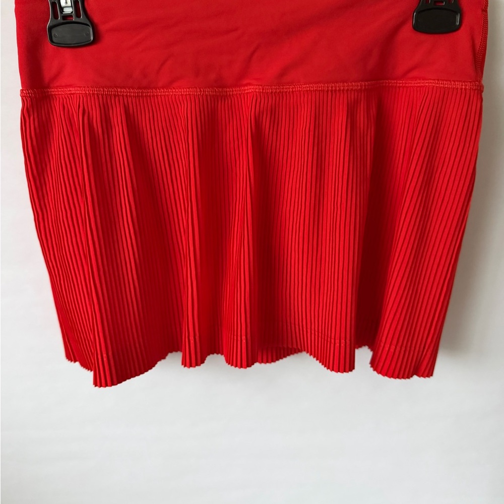 Lululemon Elegant Red Pleated Skirt